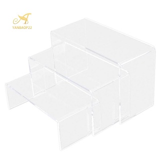 3 Tier Acrylic Clear Display Stand Riser Showcase Jewellery Cosmetics Makeup Collection Display Storage Rack Organiser Holder