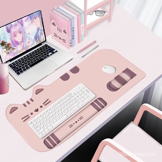 Original Cute Cat Oversized Mouse Pad Table Mat Wristband Thickened Computer Keyboard Pink Girl Office Wrist Rest