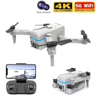 （COD+BAG） Mini Drone Air Pressure Fixed Height RC Helicopter With 4K Dual Camera