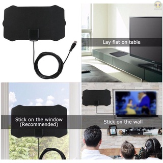 ♥SG♥ Digital TV Antenna Indoor HDTV Antenna Mini HDTV Signal Receiver with Coax Cable for Free Chann