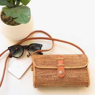 100% Authentic Bali Rattan Bag, Wallet Style design