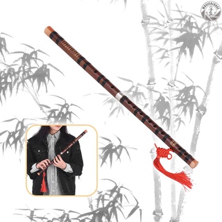 [In Stock] E Key Chinese Traditional Instrument Dizi Bitter Bamboo Flute with Chinese Knot for Beginners