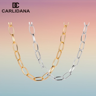 CARLIDANA Punk Simple Metal Hip Hop Necklaces Lock Punk Elegant Delicate Gold Silver Necklace