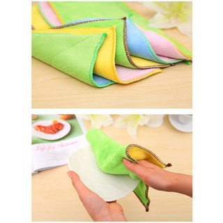 Microfiber Kitchen Towels Dish Cloth Absorbent Wiping Rags (4)