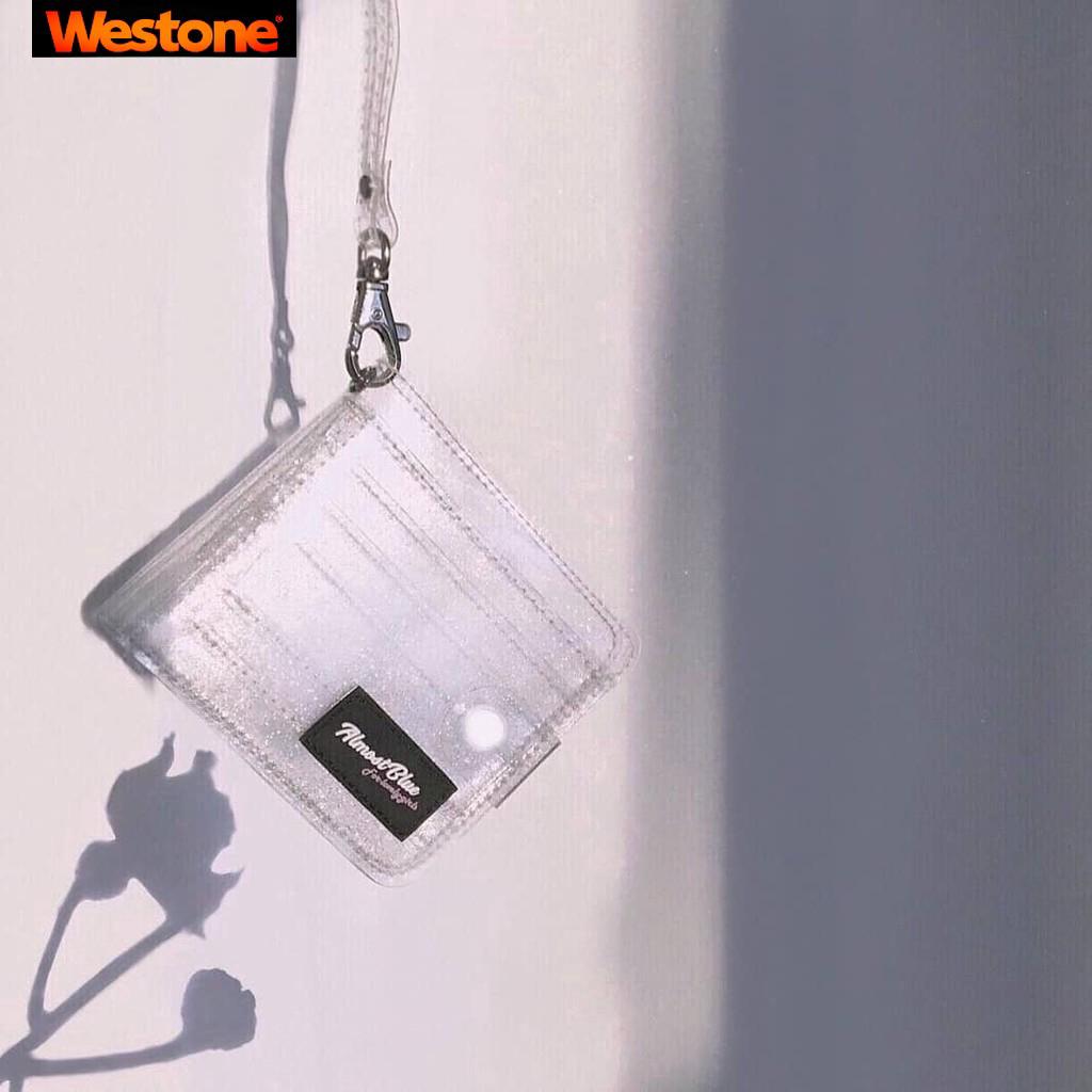 Wallet Women Transparent Pvc Korea Ins New Folding Hanging Neck Purse WB (2)