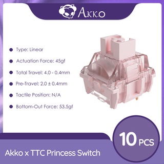 Akko x TTC Demon Switches Princess Switch 3-pins Hot-swappable Custom DIY for Mechanical Keyboard (10pc) (3)