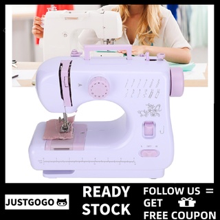 Justgogo small Electric Sewing Machine Easy to operate light weight 12 stitches Household Crafting for home buckle opening automatic winding sewing (1)
