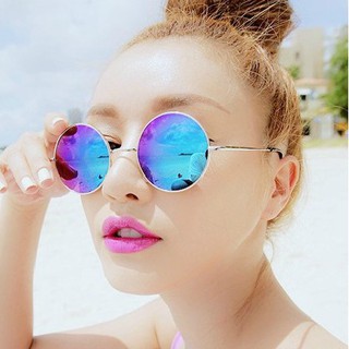 Sunglasses Small Round Metal Frames Colorful Lens Vintage G