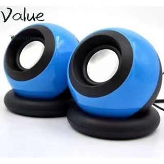 Value desktop speaker laptop cable Mini USB speaker small stereo speaker mini speaker Portable speak