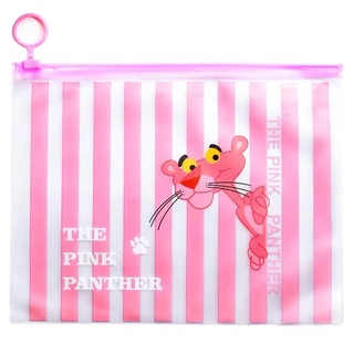 KUUQA Unicorn File Bag Creative Transparent Cute Ring Small Fresh Storage Bag Pink Leopard Student Pencil Case File