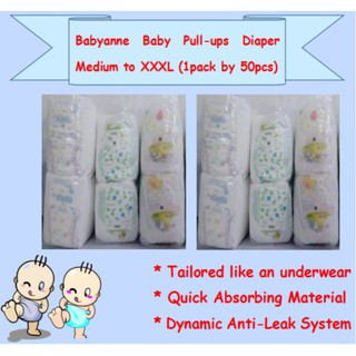 Babyanne Baby Pull-ups Diaper Medium to XXXL (1pck by 50pcs)