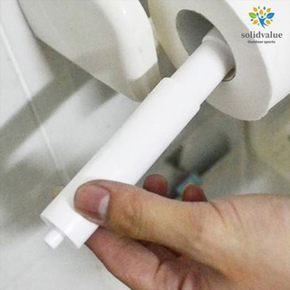 ✵Plastic Toilet Paper Holder Rod Spring Loaded Replacement Bathroom Tissue Roller Accessories solidv