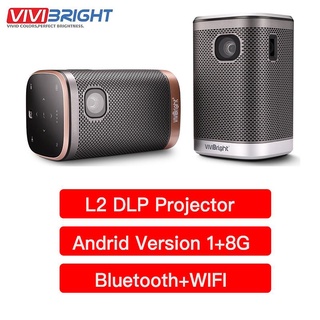 [recommended]Vivibright Portable Projector 4500Lumens 12000mAH Battery Android6.0 1G+8G bluetooth HI