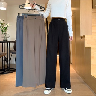 High waist casual pants suit pants women's loose thin wide-leg pants