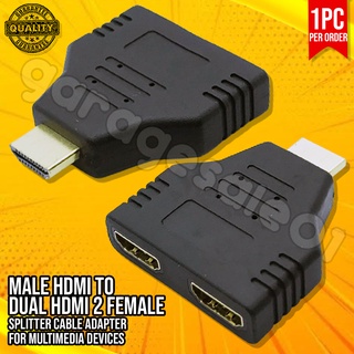 Male HDMI To Dual HDMI 2 Female Splitter Cable Adapter for Multimedia Devices