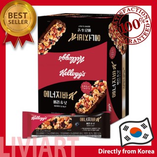 [Kellogg's] Berry & Nut Energy Bar Cranberry, Blueberry, Almond, Peanut Korean Breakfast Cereal Bar 30g x 12ea