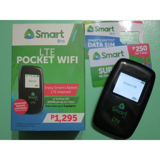 SMART LTE POCKET WIFI w/ free surfmax 250 ( ON HAND) READY TO SHIP (1)
