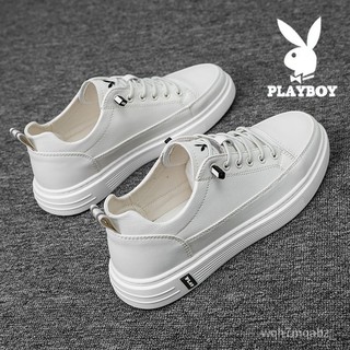 Playboy Men's Shoes Summer Thin White Shoes2021New Fashionable Genuine Leather All-Match Casual Snea (4)