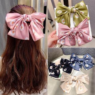 Korean Small Daisy Big Bow Hairpin Korea Bowknot Hair Clip Hair Band for Women Girls Sweet Ponytail Hairpin Hair Accessories