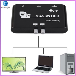 【apinky】2 In 1 Out VGA/SVGA Manual Sharing Selector Switch Switcher Box For LCD PC