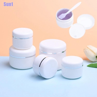 Sun1> Refillable Jar Travel Face Cream Lotion Cosmetic Container Plastic Empty Jar Pot