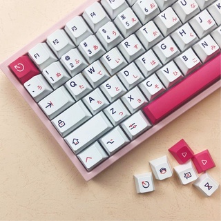 Kon Momo Keycap Cherry Profile 130 Keys PBT Dye Sublimation Compatible Gaming Mechanical Keyboard