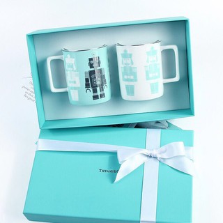 【Gift Collection！！】Tiffany& Co 2020 Counter New Cute Robot Pattern King Cup Bone China Cup
