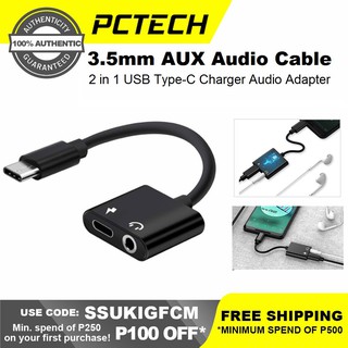 Huawei 3.5mm AUX Audio Cable 2 in 1 USB Type C Charge Audio Adapter for Headphone Charger Cable