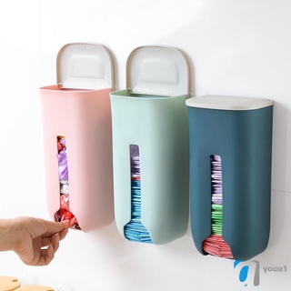 Plastic Bag Dispenser Wall Mounted Grocery Garbage Trash Bags Organizer Storage Box Holder for Home Kitchen/Bathroom/Sanitary napkin Dispenser/Tissue Box With Lid/Accessories Shelf