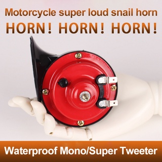 NEMOTO 12V Car Air Horn 110DB [Super Loud] Universal Waterproof Snail Horn Single Trumpet Compressor