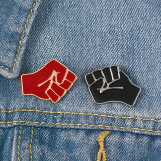 SENG♫Fist Badge Fashion Unity Enamel Lapel Cute Pins red