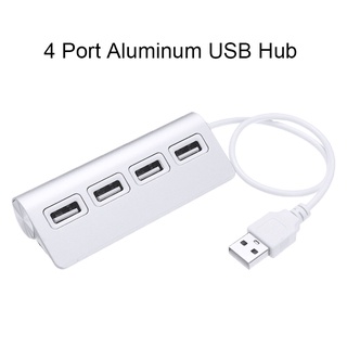 4 Port Aluminum USB Hub with 11 inch Shielded Cable for iMac MacBooks PC ☆spdivine
