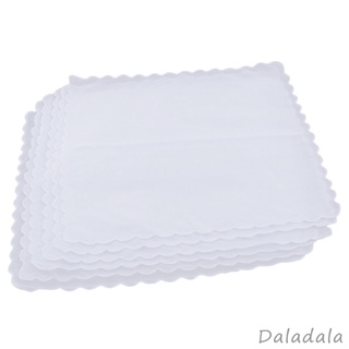 6x Wedding Reception Handkerchief Blank White 100% Cotton Handkerchief Craft
