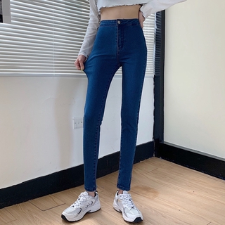 Jeans Women High Waist Jeans Skinny Jeans High Waist Denim 4 Color Candy Pants Plus Size (6)