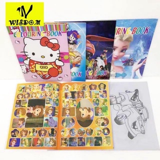 Education & School™♂WISDOM 808 coloring book &sticker (B) School supplies