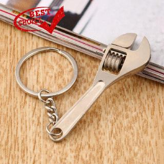 Wrench Keychain Mini Metal Split Key Ring Creative Tool Wrench Spanner Key Chain Adjustable