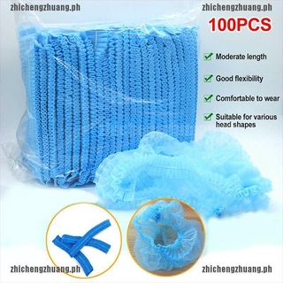 <Zh-new>100Pcs Hair Net Hat Bouffant Cap Disposable for Kitchen Food Medical Workers