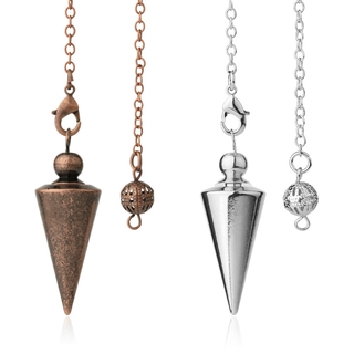 Cone Metal Pendulum for Wicca Antique Copper Gold-color Spiritual Pendulo Radiestesia Healing Pendule Hot Sale Jewelry