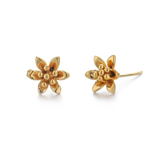 Crown Jewelry 24k Gold-Plated Jasmine Flower Earring GE121