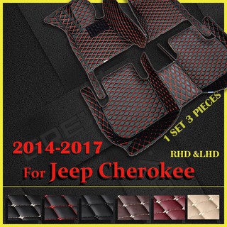 ⊙Car floor mats for Jeep Cherokee 2014 2015 2016 2017 Custom auto foot Pads automobile carpet cover