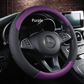 The New Leather Universal Car Steering-Wheel Cover 38Cm Black