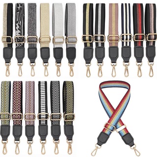 fashion spun gold line Bag Strap 3.8cm Wide DIY Single shoulder bag belt cotton ribbon handle 75~135cm Adjustable