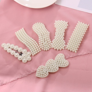 Japan And South Korea French Pearl Hair Clip Women's Premium Bowknot bb Clip (4)
