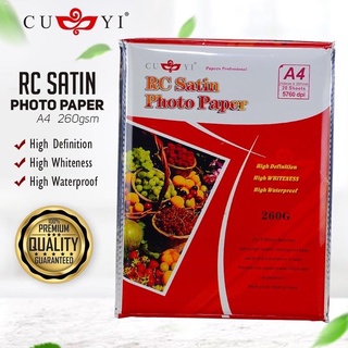 Photocopy Paper❖CUYI RC Satin Photo paper A4 size