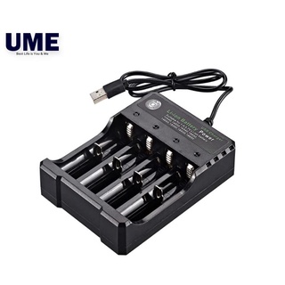 4-Slot Smart Portable USB Charger for Li-ion 18350 18500 18650 21700 3.7V Lion Battery Charger BH04U