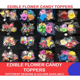 Edible Flower Candy Toppers for Cakes