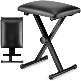 Foldable X-type Keyboard Instrument Piano Drum Stool Adjustable Height Lifting Metal Rack Stool Non-