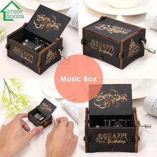 GOOD!【lotsofgoods】 Retro Vintage Wooden Hand Cranked Music Box Home Crafts Ornaments Decor