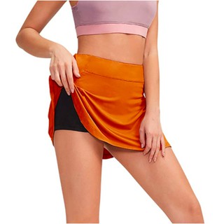 Women Sports Skirt High Waist Quick Dry Golf Skirts with Pocket Ruffles Lining Yoga Tennis Running Fitness Gym Skirt Built-in Shorts (7)