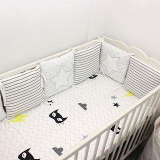 6pcs Baby Crib Bumper Baby Cradle Bed Cot Side Cushion VT0533